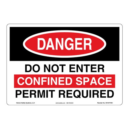 OSHA Compliant Danger/Do Not Enter Safety Signs Outdoor Weather Tuff Plastic (S2) 14 X 10